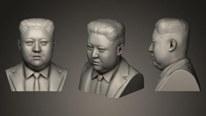 نموذج ثلاثي الأبعاد لآلة CNC تماثيل نصفية ونقوش بارزة لأشخاص مشهورين كيم جونغ أون